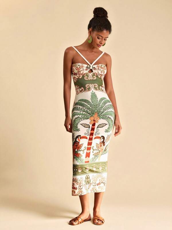 Vestido Slim Fit Tropical Cocotier, https://bahamorenna.com/