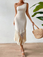 Vestido Mide Trabalhado Frange, https://bahamorenna.com/