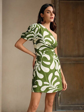 Vestido Mini Gola Assimétrica Usine, https://bahamorenna.com/