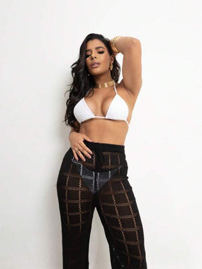 Saída de Praia Calça Tricot Any