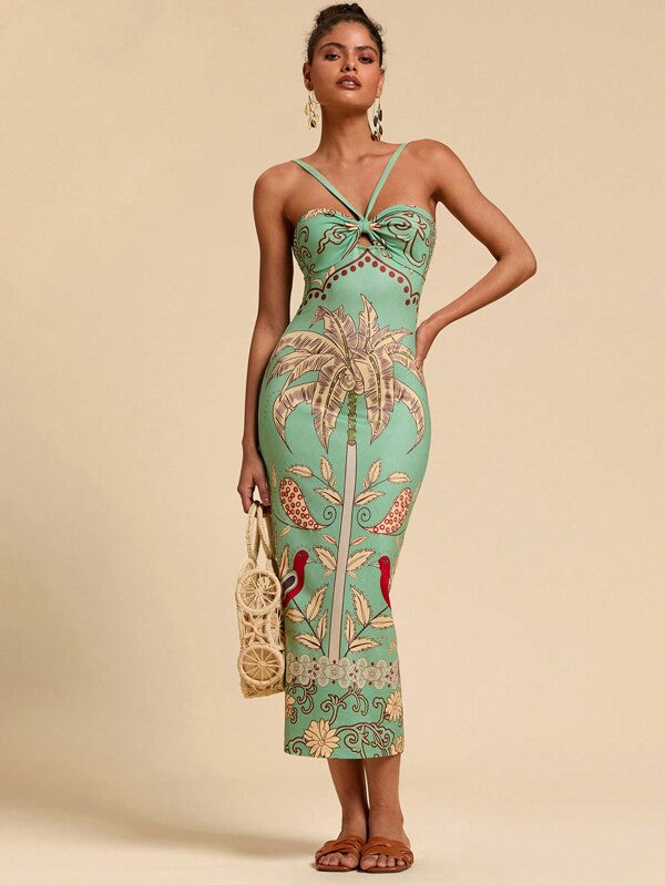 Vestido Slim Fit Tropical Cocotier, https://bahamorenna.com/