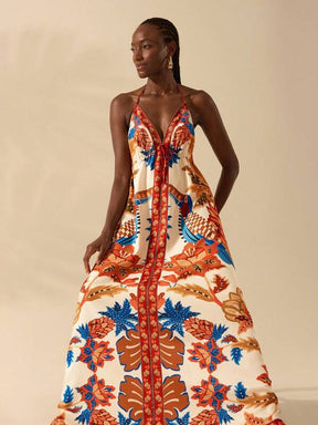 Vestido Maxi Estampa Boho Tropical Revenu, https://bahamorenna.com/