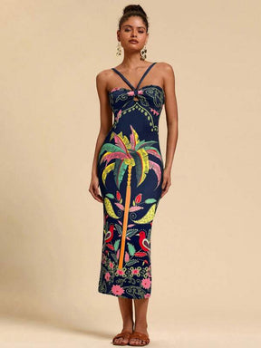 Vestido Slim Fit Tropical Cocotier, https://bahamorenna.com/