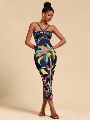 Vestido Slim Fit Tropical Cocotier, https://bahamorenna.com/