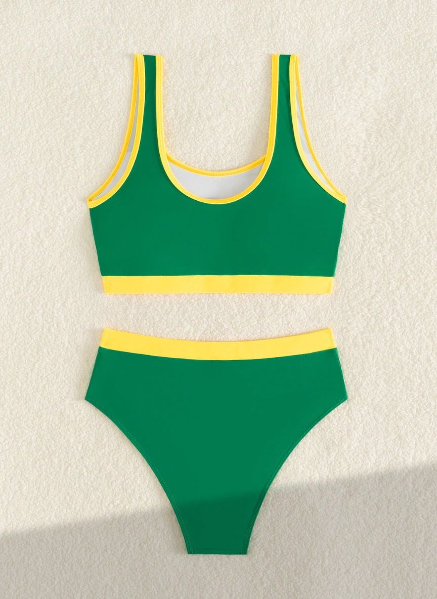 Biquíni Brasil Aruana Top Cropped Esportivo e Tanga Cintura Alta, Baha Morenna