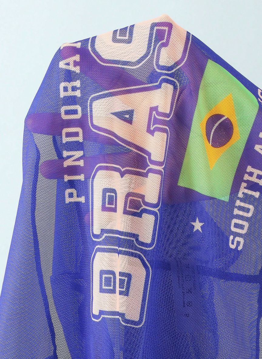 Conjunto Brasil Teçá 4 Peças Biquíni Cropped e Saia em Tule, Baha Morenna