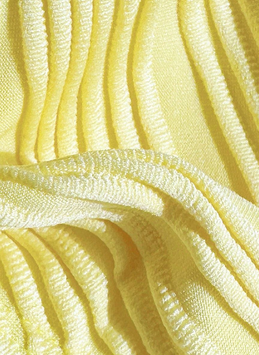 Biquíni Iracema Texturizado Verde e Amarelo com Amarração Trançada, Baha Morenna