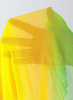 Canga Alexandra Degradê Verde e Amarelo em Tule Leve, Baha Morenna