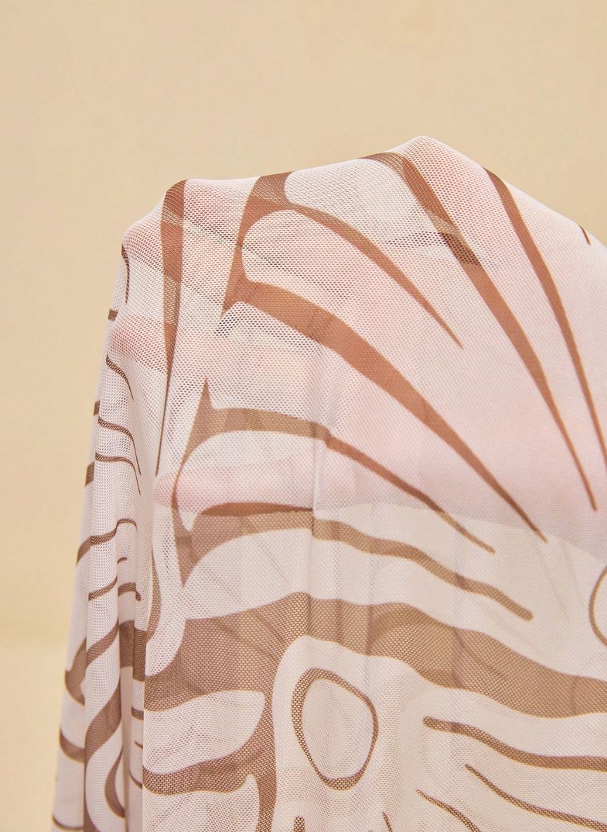 Conjunto Dione Bicolor Biquíni Assimétrico e Calça Pantalona em Tule, Baha Morenna