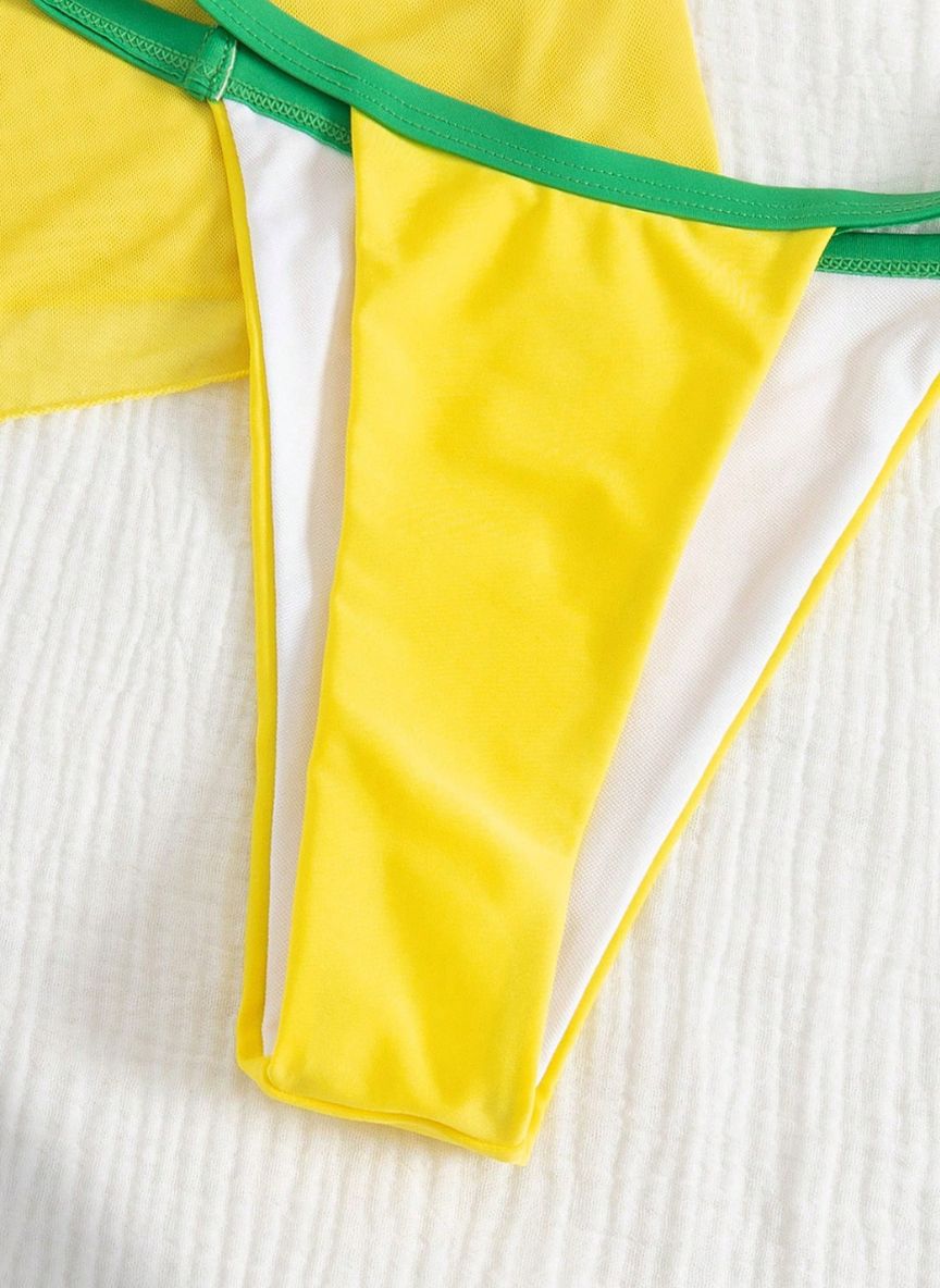 Conjunto 3 Peças Brasil Cup Camiseta Anisha Baha Morenna