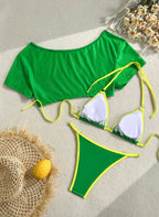 Conjunto Biquíni 3 Peças Brasil Cup Assimétrico Taci