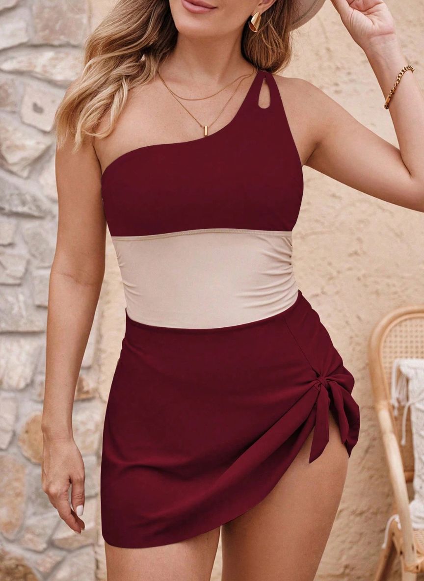 Conjunto Maiô Assimétrico Ully com Saia Degradê Envelope, Baha Morenna