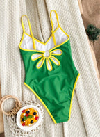 Maiô Brasil Anahí Verde e Amarelo com Costas Desenhadas, Baha Morenna