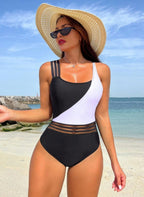 Realce sua silhueta com o Maiô Meyers, alças triplas exclusivas, faixas de tule que afinam a cintura e contraste P&B moderno. O luxo que você merece. Confira.