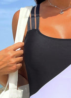 Realce sua silhueta com o Maiô Meyers, alças triplas exclusivas, faixas de tule que afinam a cintura e contraste P&B moderno. O luxo que você merece. Confira.